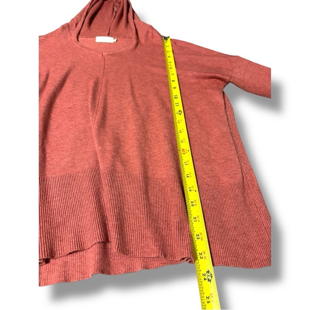 Dreamers Cozy Super Soft Long Sleeve V Neck Rust Hoodie - Picture 8 of 15